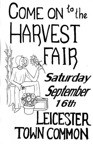 Harvest Fair Saturday September 16, 2017 Leicester Town Common