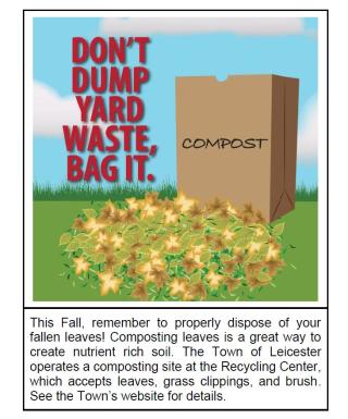 This Fall, remember to properly dispose of your fallen leaves! Composting leaves is a great way to create nutrient rich soil. 